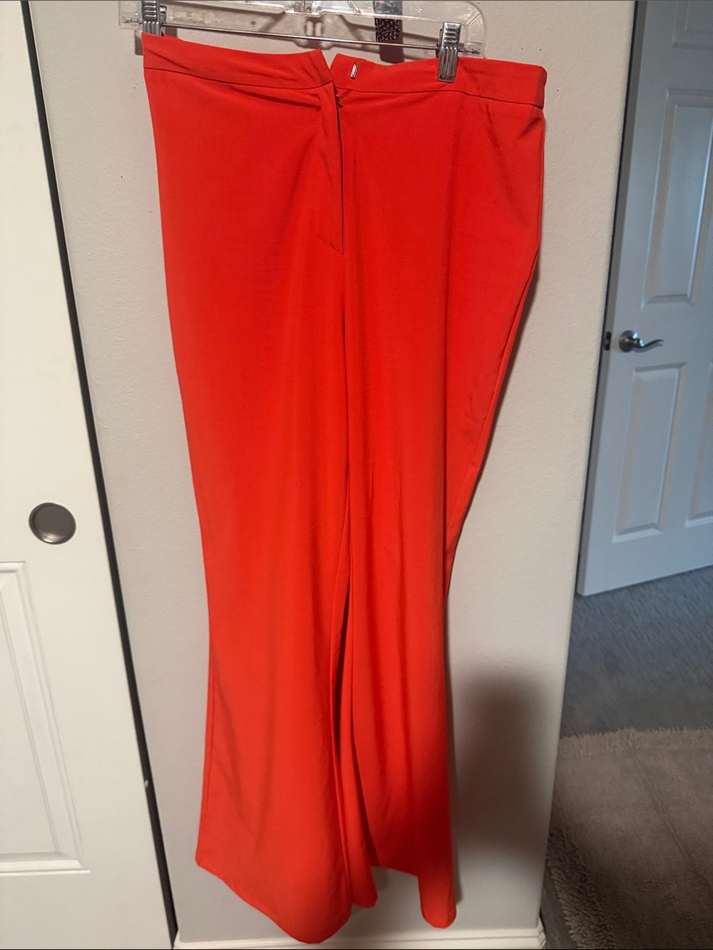 Coral Flared Pants High Waist
